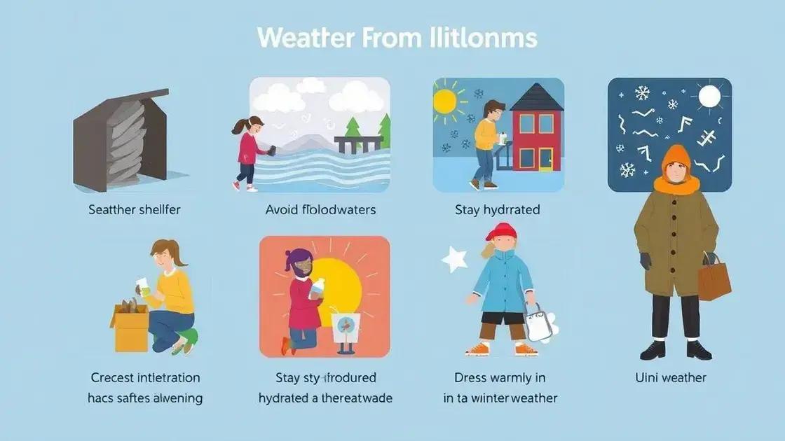 Safety tips for different weather conditions Safety tips for different weather conditions
