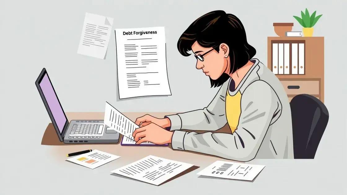 Application process for debt forgiveness