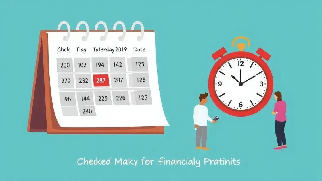 Timeline for checks distribution Timeline for checks distribution
